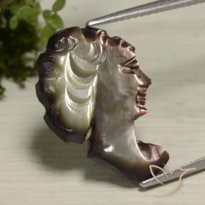 Nacre Brun rougeâtre naturelle Fantaisie, 4.85 ct, Opaque