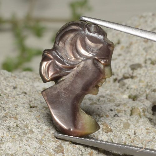4.43ct Naturel Enfumé Nacre, Fantaisie, Opaque