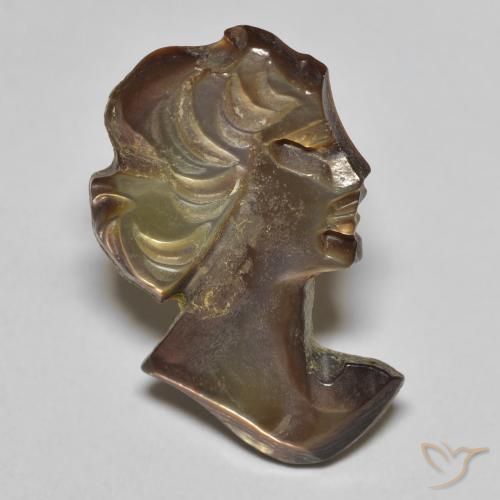 3.67ct Naturel Enfumé Nacre, Fantaisie, Opaque