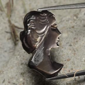 Nacre Marron ambré naturelle Fantaisie, 4.17 ct, Opaque