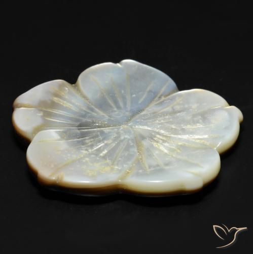 Nacre Blanc naturelle Taille Fleur, 29.23 ct, Opaque