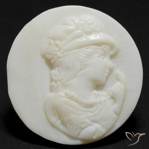 14.55ct Naturel Blanc chaud Nacre, Tour, Opaque