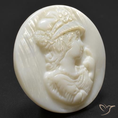 Nacre Blanc chaud naturelle Tour, 15.22 ct, Opaque