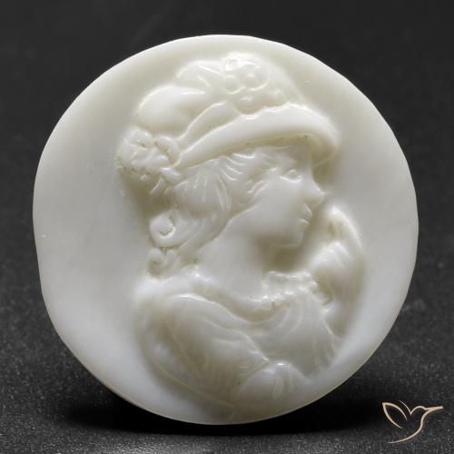 13.87ct Naturel Blanc perle Nacre, Tour, Opaque