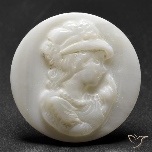 17.23ct Naturel Blanc perle Nacre, Tour, Opaque