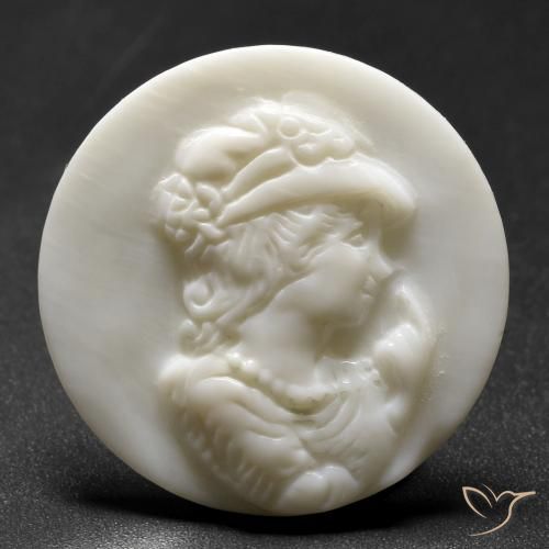 Nacre Blanc perle naturelle Tour, 14.32 ct, Opaque