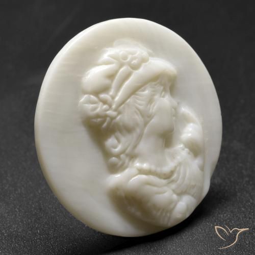 Nacre Blanc perle naturelle Tour, 14.32 ct, Opaque