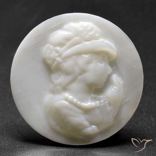 Nacre Blanc perle naturelle Tour, 10.14 ct, Opaque