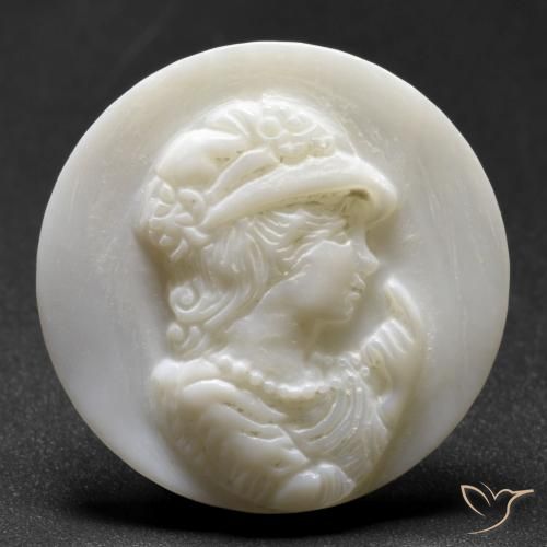 17.41ct Naturel Blanc perle Nacre, Tour, Opaque