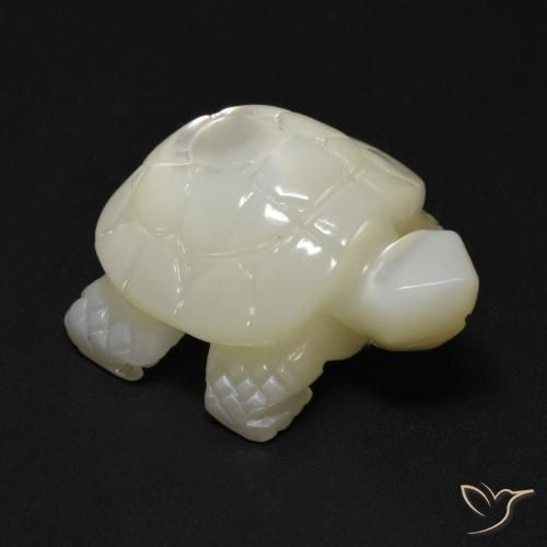 Nacre Blanc perle naturelle Fantaisie, 21.41 ct, Opaque