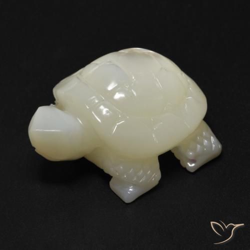 Nacre Blanc perle naturelle Fantaisie, 21.41 ct, Opaque