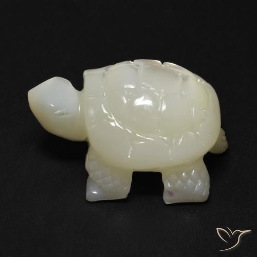 Nacre Blanc perle naturelle Fantaisie, 21.41 ct, Opaque
