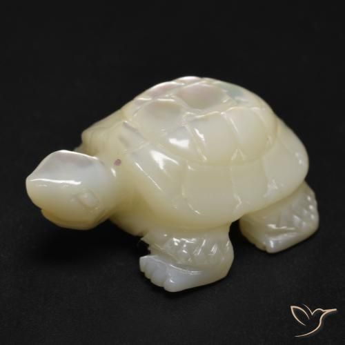 Nacre Blanc perle naturelle Fantaisie, 17.91 ct, Opaque