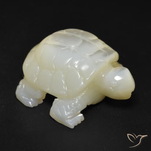 18.20ct Naturel Blanc cassé Nacre, Fantaisie, Opaque