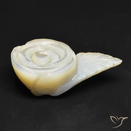 Nacre Blanc perle naturelle Taille Fleur, 15.05 ct, Opaque