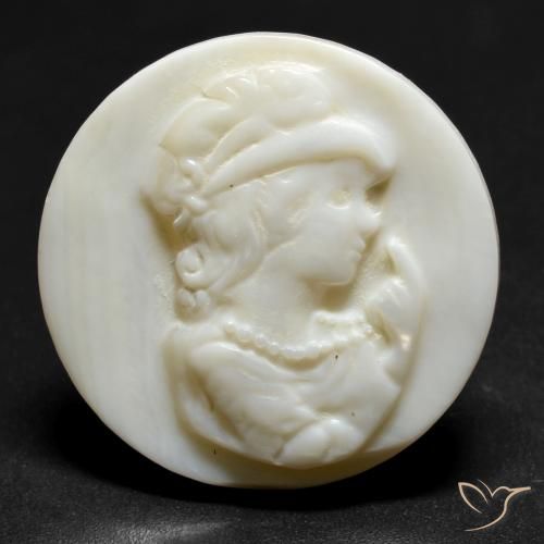 19.39ct Naturel Blanc crème Nacre, Tour, Opaque
