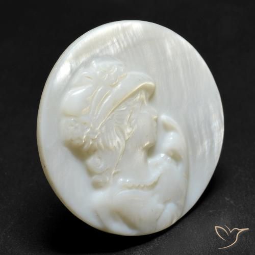 Nacre Blanc perle naturelle Tour, 12.81 ct, Opaque