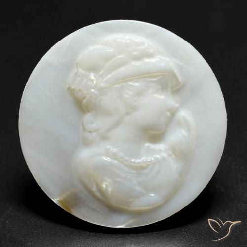 13.70ct Naturel Blanc perle Nacre, Tour, Opaque