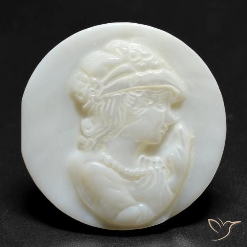 14.15ct Naturel Blanc perle Nacre, Tour, Opaque