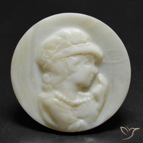 11.45ct Naturel Blanc chaud Nacre, Tour, Opaque