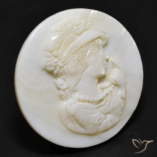 Nacre Blanc perle naturelle Tour, 14.26 ct, Opaque