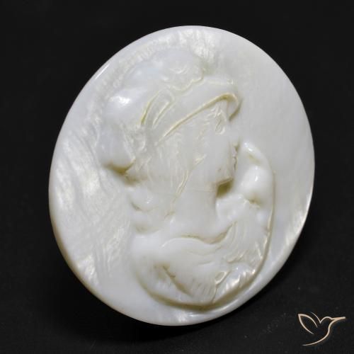 Nacre Blanc perle naturelle Tour, 14.67 ct, Opaque