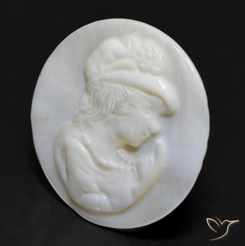 Nacre Blanc perle naturelle Tour, 10.19 ct, Opaque