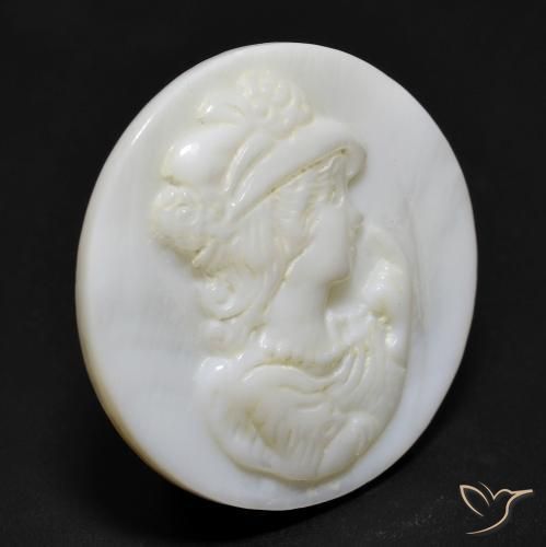 Nacre Blanc perle naturelle Tour, 14.89 ct, Opaque