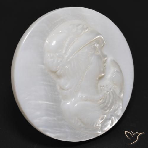 Nacre Blanc perle naturelle Tour, 17.46 ct, Opaque