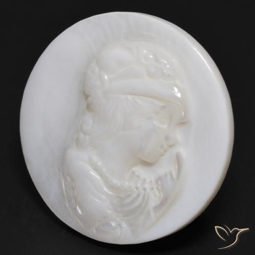 Nacre Blanc perle naturelle Tour, 17.46 ct, Opaque