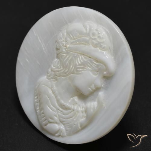 Nacre Blanc perle naturelle Tour, 12.97 ct, Opaque