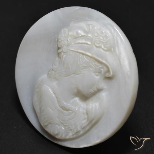 Nacre Blanc perle naturelle Tour, 12.91 ct, Opaque