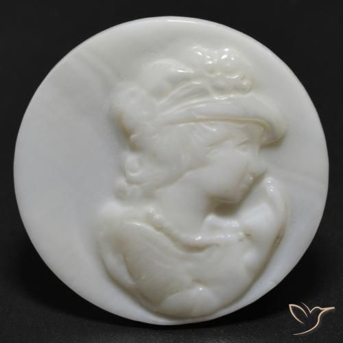 11.66ct Naturel Blanc perle Nacre, Tour, Opaque