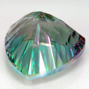 Quartz mystique multicolore naturelle trillion, 26,73 ct, IF