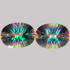 Achetez naturel ct multicolore quartz mystique gems, coupe ovale, en provenance brésil chez gemselect. en stock, livraison internationale!