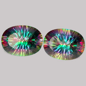 Achetez naturel ct multicolore quartz mystique gems, coupe ovale, en provenance brésil chez gemselect. en stock, livraison internationale!