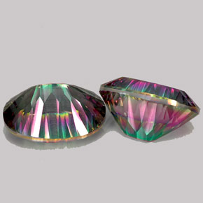 Achetez naturel ct multicolore quartz mystique gems, coupe ovale, en provenance brésil chez gemselect. en stock, livraison internationale!