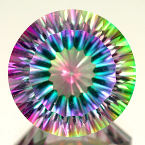 Quartz mystique Partie Supérieure Arc-en-Ciel naturelle Coupe roude, 12.83 ct, IF