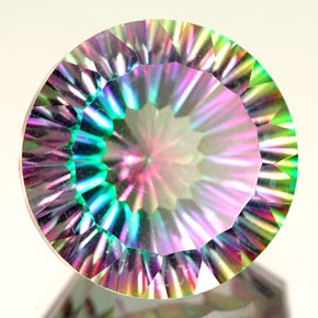 Quartz mystique Partie Supérieure Arc-en-Ciel naturelle Coupe roude, 12.83 ct, IF