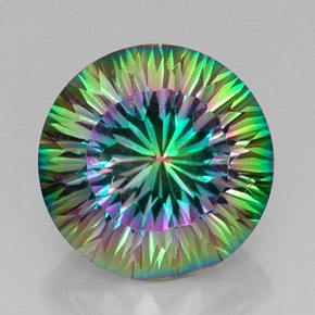 Quartz mystique multicolore naturelle coupe roude, 13,32 ct, VVS