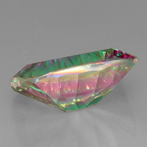 Quartz mystique Partie Supérieure Arc-en-Ciel naturelle Taille émeraude, 21.66 ct, VVS