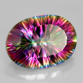 Quartz mystique Partie Supérieure Arc-en-Ciel naturelle Coupe ovale, 12.70 ct, VVS