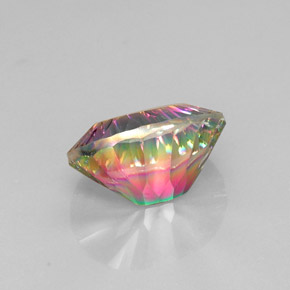 Quartz mystique multicolore naturelle coupe ovale, 13,12 ct, VVS