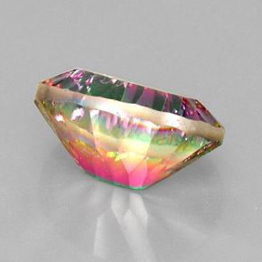 Quartz mystique multicolore naturelle coupe ovale, 13,61 ct, VVS
