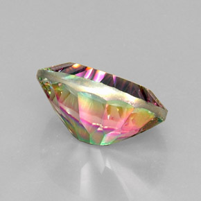 Quartz mystique multicolore naturelle coupe ovale, 12,67 ct, VVS