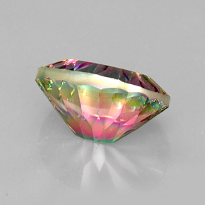 Quartz mystique multicolore naturelle coupe ovale, 13,61 ct, VVS
