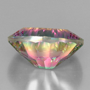 Quartz mystique multicolore naturelle coupe ovale, 12,71 ct, VVS