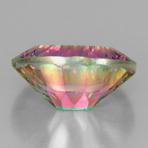 Quartz mystique multicolore naturelle coupe ovale, 12,17 ct, VVS