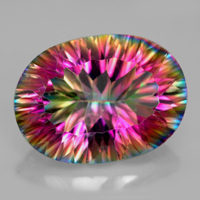 Quartz mystique Partie Supérieure Arc-en-Ciel naturelle Coupe ovale, 11.76 ct, VVS