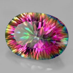Quartz mystique Partie Supérieure Arc-en-Ciel naturelle Coupe ovale, 11.76 ct, VVS